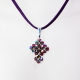 Small Cross - Theophanie-Purple Suedine - 1